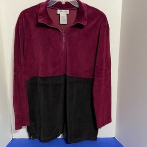 Velour feel 1/4 zip shirt